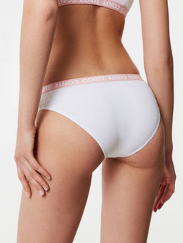 CONTE Трусы бикини из хлопка в рубчик ACTIVE BASE LB 1258 off-white - Conte elegant фото 3