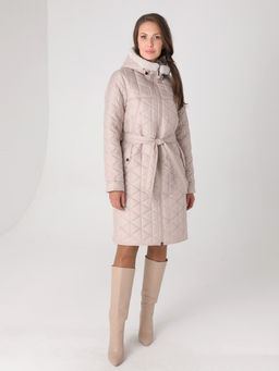 24327 Полупальто дем. бежевый - Dizzyway фото 2