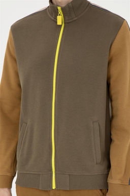 Мужской вязаный кардиган цвета хаки - U.s. polo assn фото 6