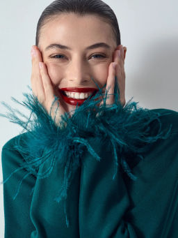 Кардиган с перьями - Emka фото 3