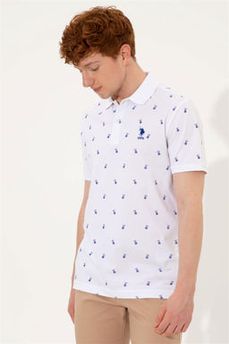 U. S. Polo Assn Мужская белая футболка с воротником-поло - U.s. polo assn фото 9