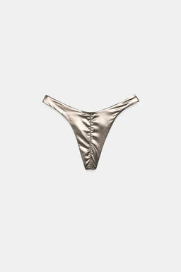 BRAGUITA BIKINI METALIZADA / Plata oscuro - Zara фото 13