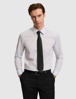 A__k Mavi Slim Fit Pamuk Klasik G_mlek