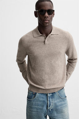 WOOL - CASHMERE KNIT POLO SHIRT - Zara фото 6