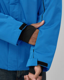 Горнолыжная куртка мужская зимняя голубого цвета 7611Gl