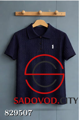 Женская футболка-поло однотонная