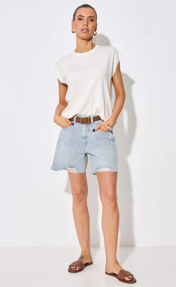 Шорты джинс F512-0909 l.blue