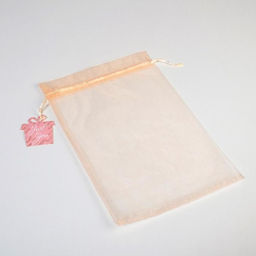 Цена за 10 шт. Мешочек подарочный органза бежевый Для тебя, с шильдиком, 20 х 30 см +/- 1.5 см - Дарите счастье фото 2