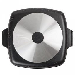 Противень с антипригарным покрытием 28х28х7см "Гранит", s0,4см, литые ручки, подарочная упаковка (Россия)