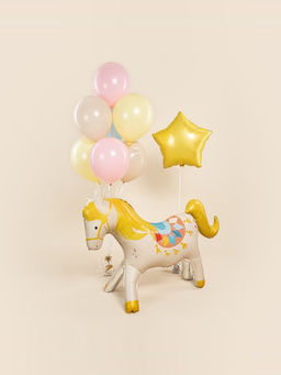 Воздушный шар фольгированный 3D 46" «Цирк. Любимая лошадка», только под воздух