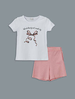 Bisiklet Yaka K?z ?ocuk Ti??rt ve ?ort