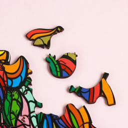 Пазлы фигурные «Единорог», 97 деталей, дерево