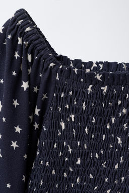 STAR PRINT TOP WITH ELASTIC DETAIL - Zara фото 3