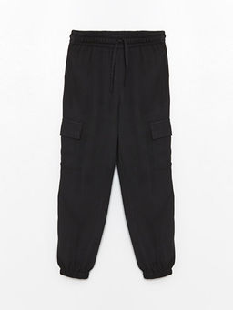Beli Lastikli K?z ?ocuk Kargo Jogger Pantolon