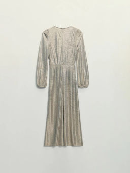 Платье из блестящей ткани с разрезом / Zarina