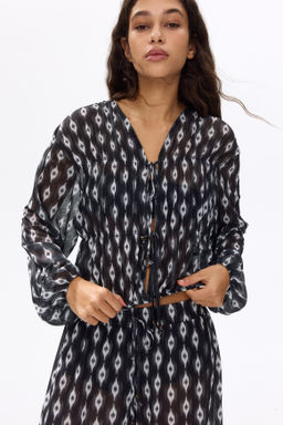 Blusa de malla con lazadas - H&m фото 6