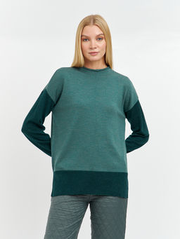 джемпер женский из шерсти с удлиненной спинкой - Glenfield фото 5