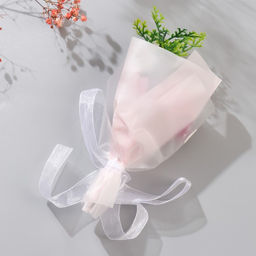 Цена за 2 шт. Мини-букет из мыльных лепестков для ванны «Сиреневая гвоздика с зеленью», подарочный, 13 см