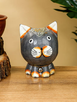 Сувенир «Котик», 8×7×10 см, дерево, серый