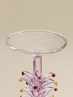 Бокал для шампанского SL-Home «Ёлочный», 250 мл, 6×25.2 см, стекло, прозрачный, розовый