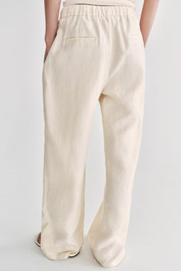 PANTAL?N PLIEGUES 100% LINO ZW COLLECTION / Crudo - Zara фото 3