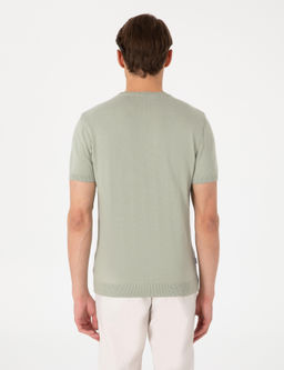 _a_la Slim Fit %100 Pamuk Bisiklet Yaka Triko Ti__rt