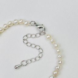 Браслет из Жемчуга и Голубого агата 18 см +