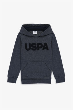 Erkek Гocuk Lacivert KapГЕonlu Basic Sweatshirt