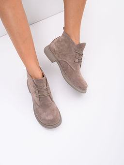 Ботинки 308.патрицияka.Капучино замша/мех