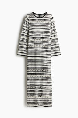 Vestido boucl? en punto del rev?s