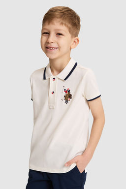 Erkek Гocuk Krem Polo Yaka Basic TiЕГrt - U.s. polo assn фото 3