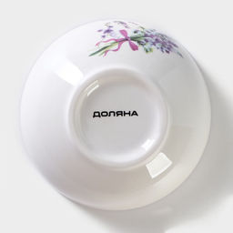 Салатник Доляна «Лаванда», 220 мл, d=11 см, белый