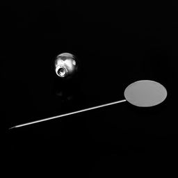 Основа для булавки с шариком d=1 см (набор 5шт), L=5 см, площадка 1,5см, цвет серебро - Queen fair фото 4