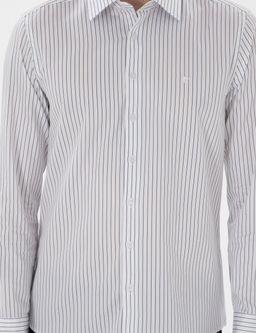 Lacivert Slim Fit _izgili Uzun Kollu G_mlek