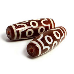 Бусина Дзи уп-2шт 7 глаз вносить гармонию, наделяет сверсилами и способностями, дарит здоровье