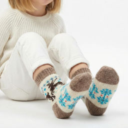 Аксессуар Носки вязаные дет арт.7419-дет ПОДАРОК ПОД ЕЛКУ