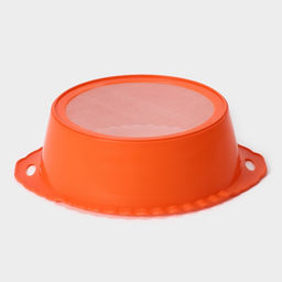 Цена за 2 шт. Сито для просеивания, пластик, 25×22×7 см, оранжевое