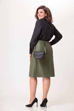 Блуза Swallow 803.2 черный+серебряный узор фото 51