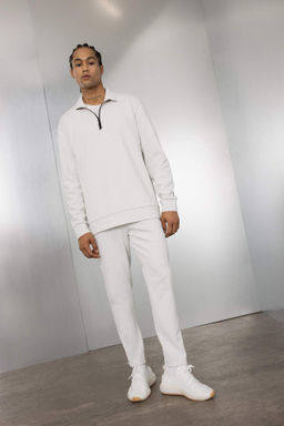 DeFactoFit Slim Fit Sporcu Jogger Esofman Alt? Dar Kesim Fermuarl? Basic Duz Standart Paca фото 2