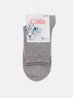 Цена за 2 пары CONTE 3DSOCKS Носки женские серый меланж - Conte elegant фото 9