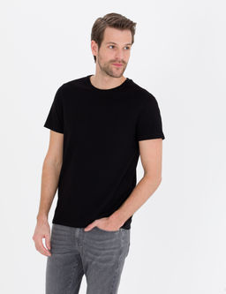 Siyah Slim Fit Basic Ti__rt
