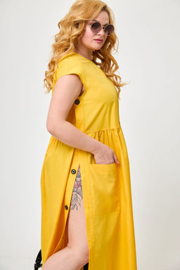 Платье ANELLI 1059 желтый  фото 6