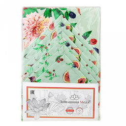 "Инжир" Комплект столовый 7пр: скатерть 180х150см, салфетка сервировочная 45х45см - 6шт, длина стола до 140см. на 6 персон, хлопок "Премиум" 186г/м2, "Домашняя мода" (Россия)