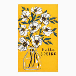 Набор кухонных полотенец Доляна Hello spring 35х60 см -2 шт., 100% хлопок, вафля 160 г/м2  фото 4