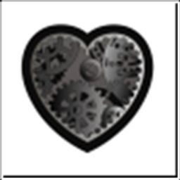 Брошь Сердце Стимпанк черное