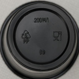 Цена за 100 шт. Стакан одноразовый пластиковый Мопс, 200 мл, цвет чёрный - Simaland фото 4