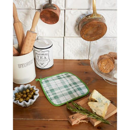 Прихватка Этель Eucalyptus (клетка) 19х19см,100% хлопок, саржа 190 гр/м2  фото 5