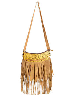 Сумка замшевая с бахромой через плечо №1134/26 - Ганг фото 2