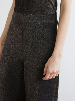 Beli Lastikli Parlak G?r?n?ml? Kad?n Pantolon