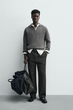 WOOL - CASHMERE KNIT POLO SHIRT - Zara фото 9